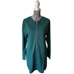 New Madcap England Retro Zip Front Dress Green